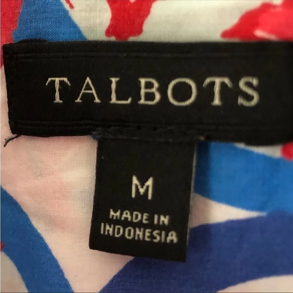Talbots printed button